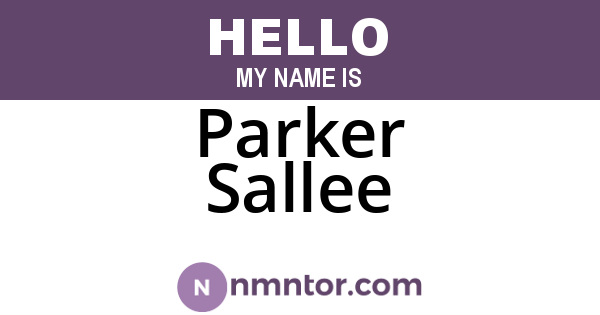 Parker Sallee