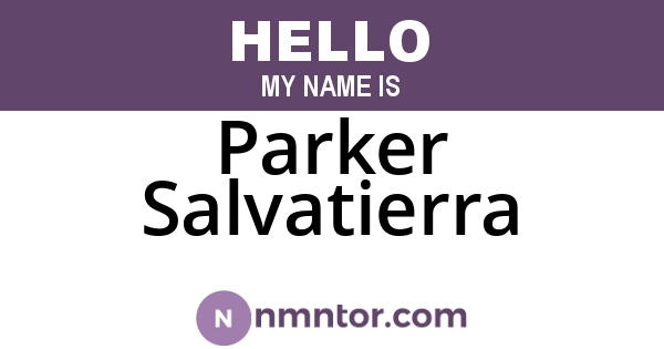 Parker Salvatierra