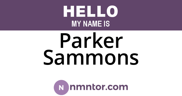 Parker Sammons