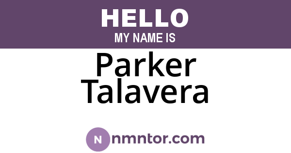 Parker Talavera