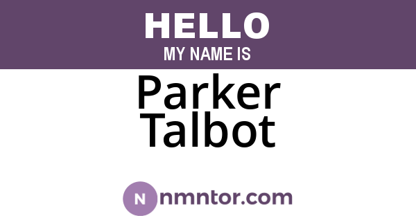 Parker Talbot
