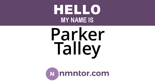 Parker Talley
