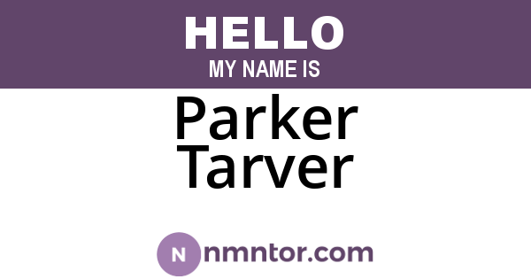 Parker Tarver