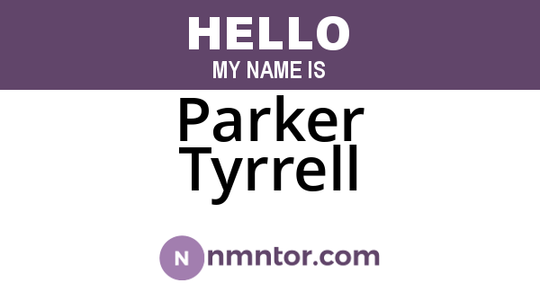 Parker Tyrrell