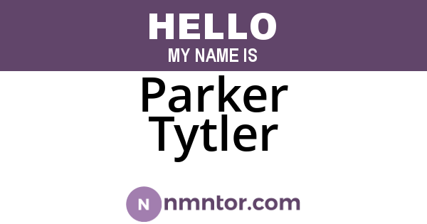 Parker Tytler