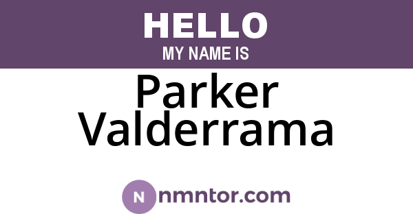 Parker Valderrama