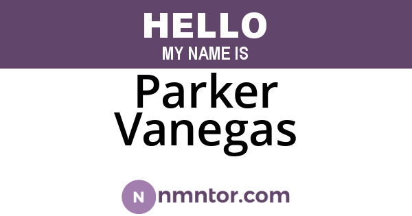 Parker Vanegas