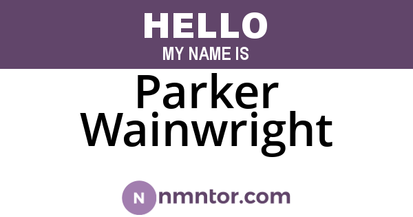 Parker Wainwright