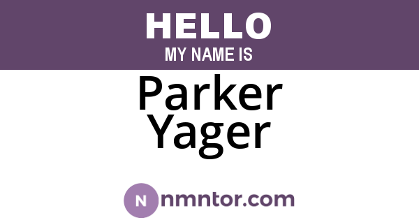 Parker Yager