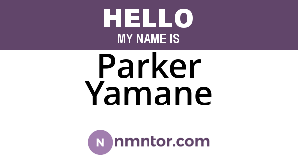 Parker Yamane