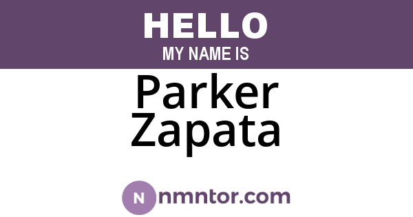 Parker Zapata