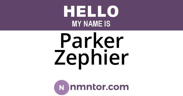Parker Zephier