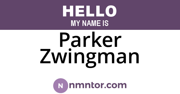 Parker Zwingman