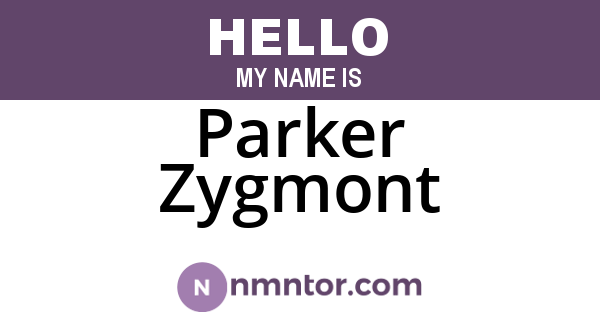 Parker Zygmont