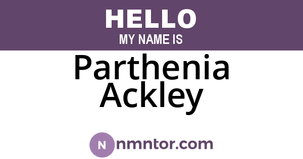 Parthenia Ackley