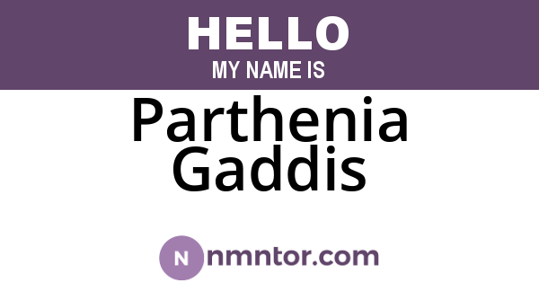 Parthenia Gaddis