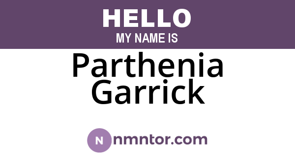 Parthenia Garrick
