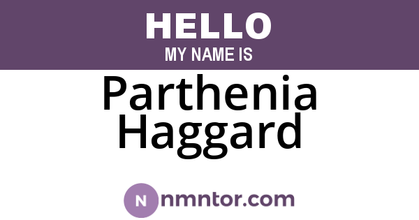 Parthenia Haggard