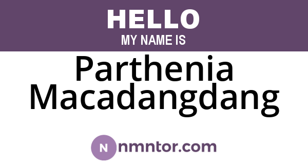 Parthenia Macadangdang
