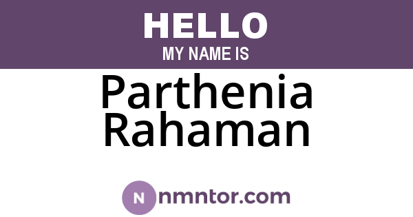 Parthenia Rahaman