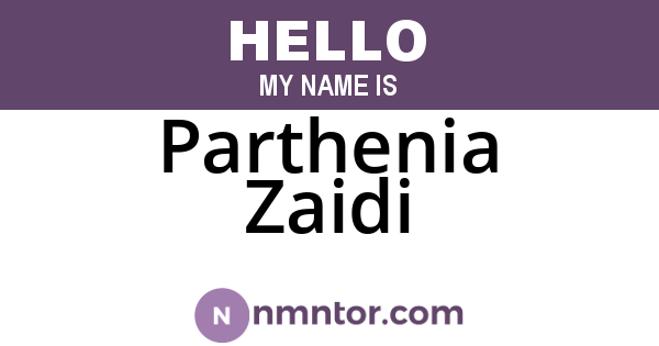Parthenia Zaidi
