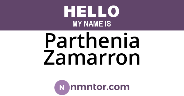 Parthenia Zamarron