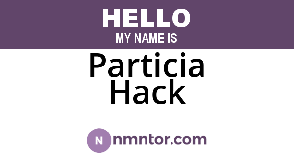 Particia Hack