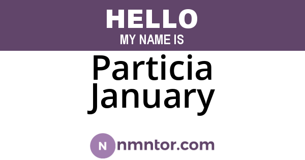 Particia January
