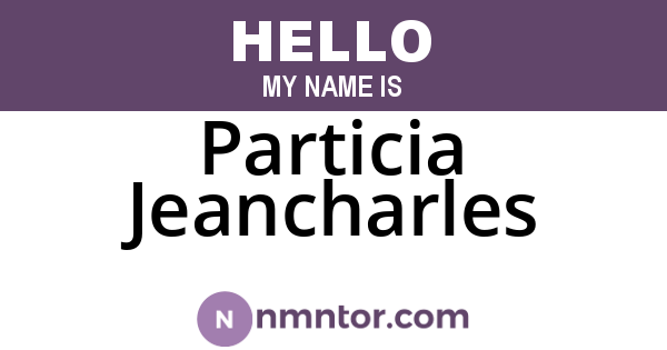 Particia Jeancharles