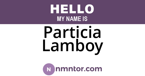 Particia Lamboy