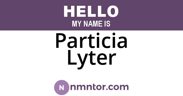 Particia Lyter
