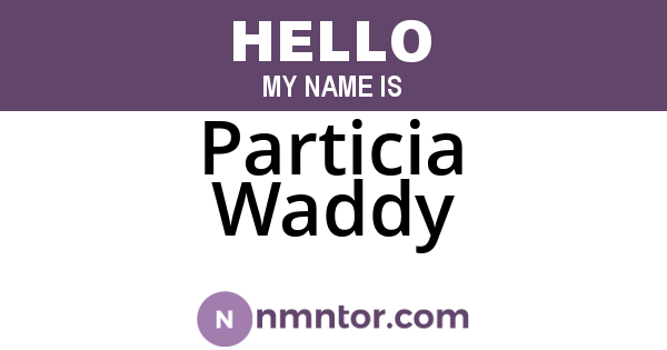 Particia Waddy