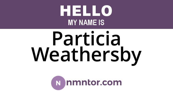 Particia Weathersby