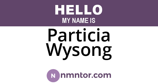 Particia Wysong