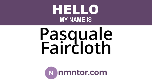 Pasquale Faircloth