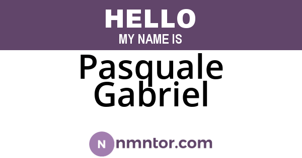 Pasquale Gabriel