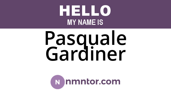 Pasquale Gardiner