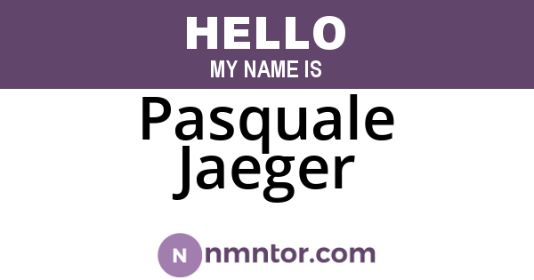 Pasquale Jaeger
