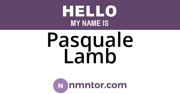 Pasquale Lamb