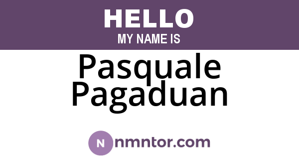 Pasquale Pagaduan