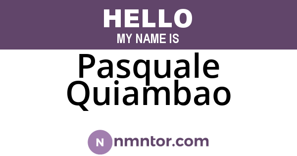 Pasquale Quiambao