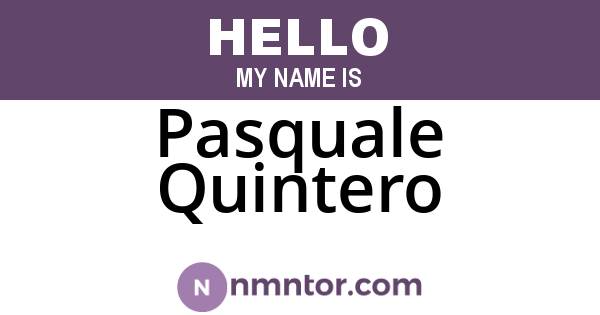 Pasquale Quintero