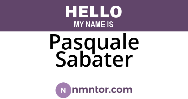 Pasquale Sabater