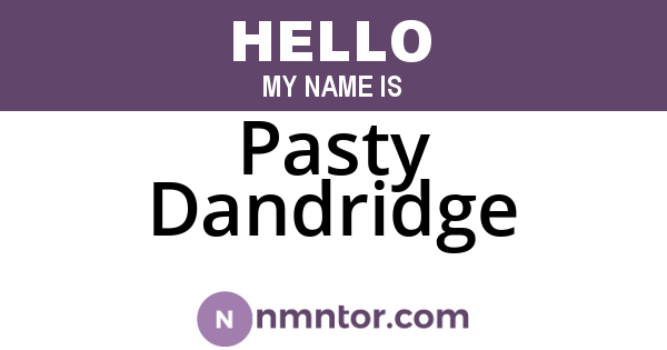 Pasty Dandridge
