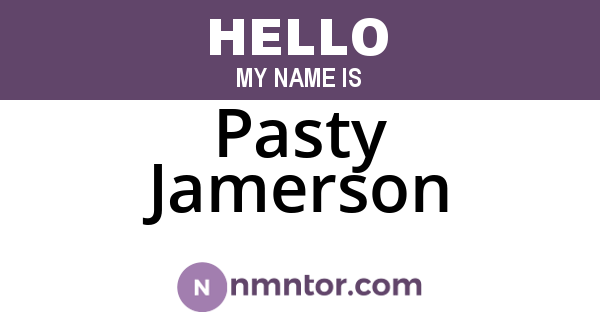 Pasty Jamerson