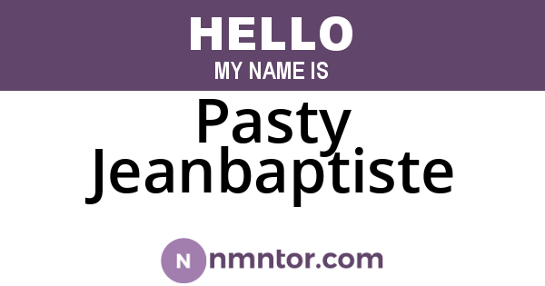 Pasty Jeanbaptiste