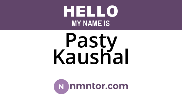 Pasty Kaushal