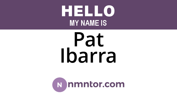 Pat Ibarra