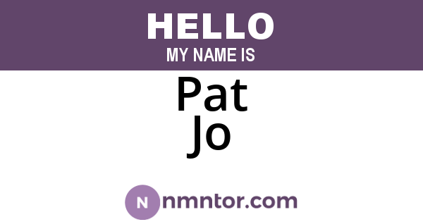 Pat Jo