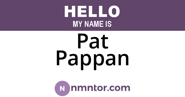 Pat Pappan